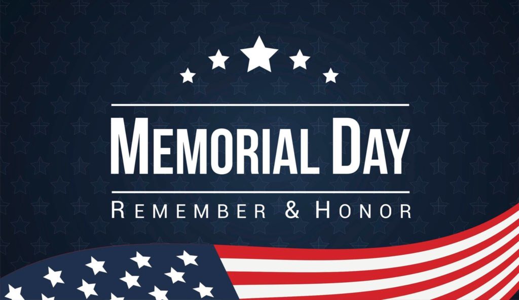 No Class in Honor of Memorial Day